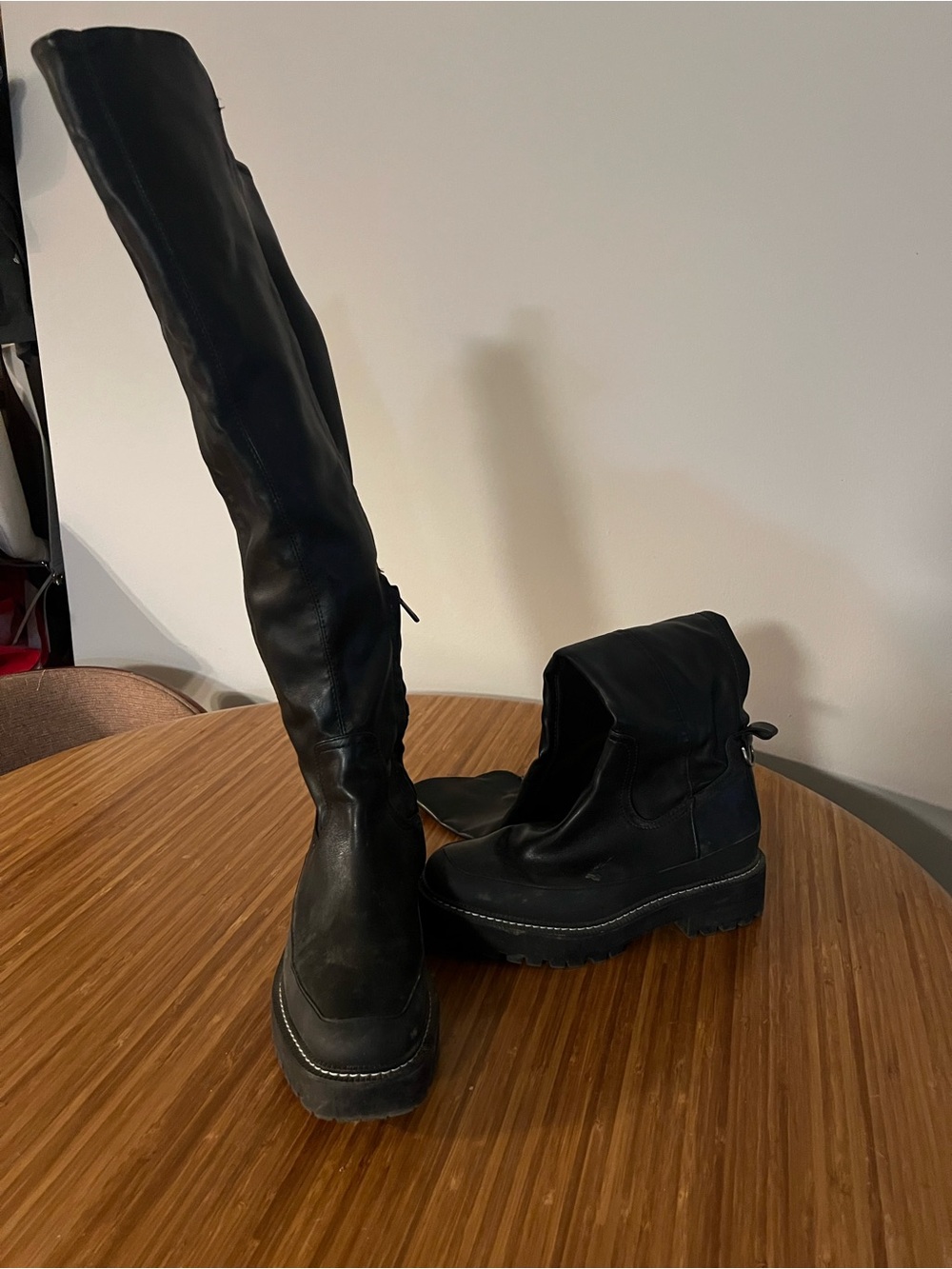 Black Women's Knee-High Platform Boots - Sam Edelman